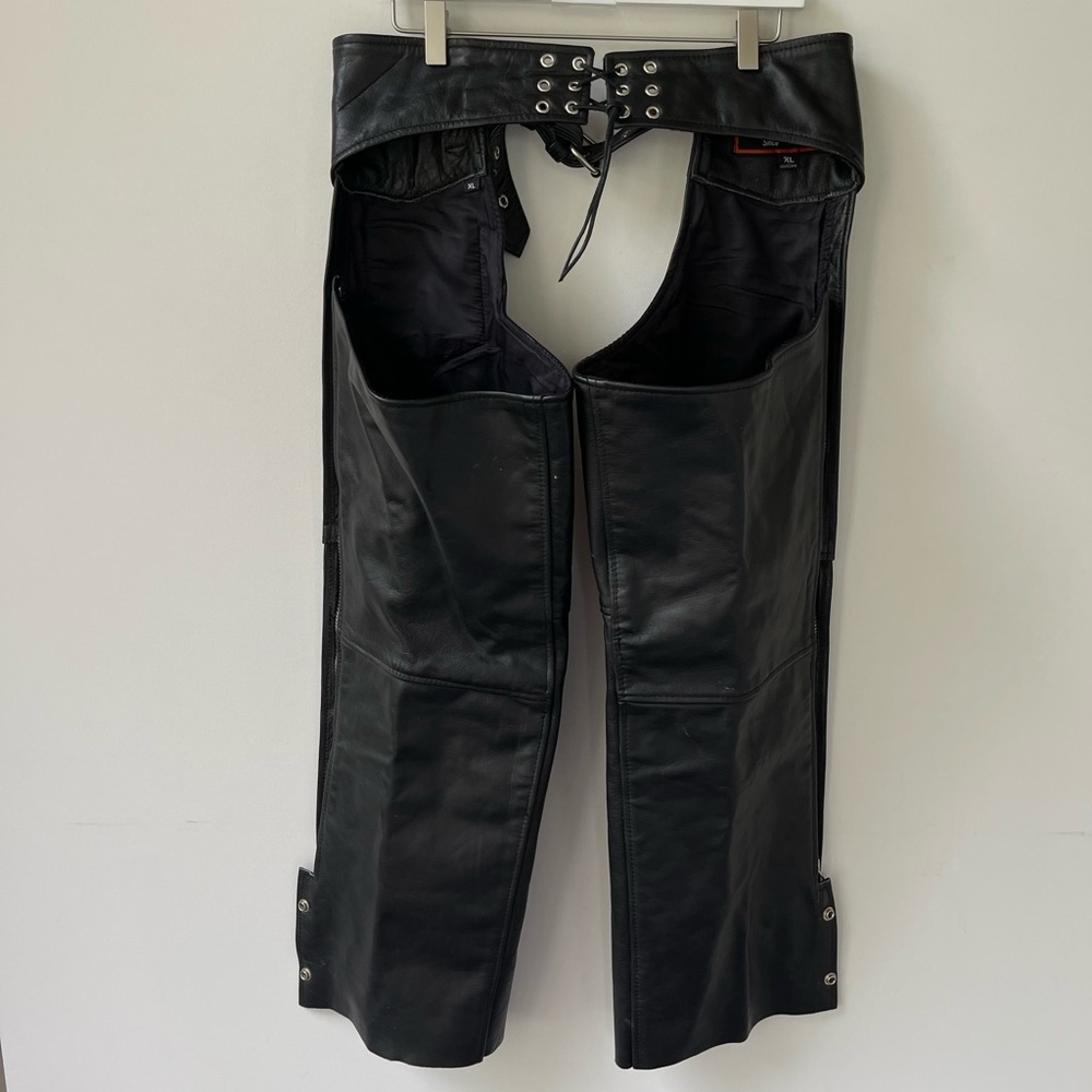 Interstate Leather Black Sergeant Chaps in black size XL Men’s